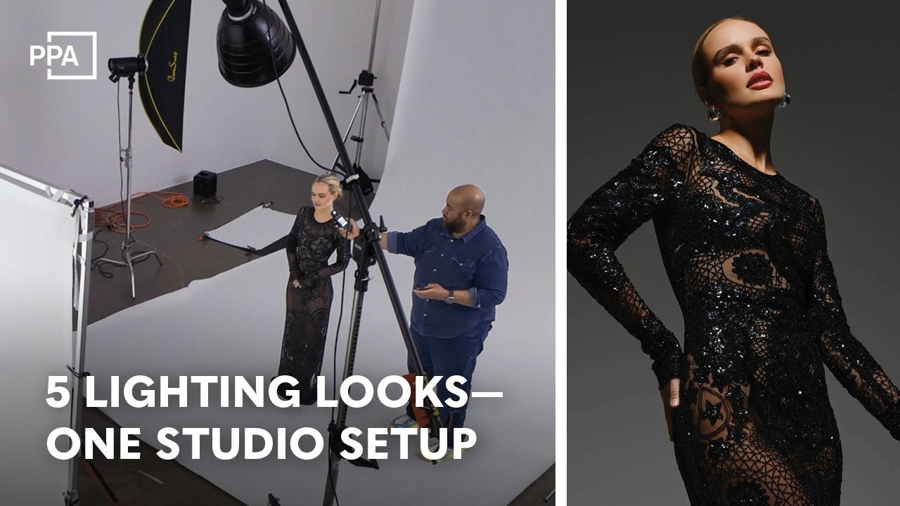 Video tutorial on how to create different lighting looks in studio.