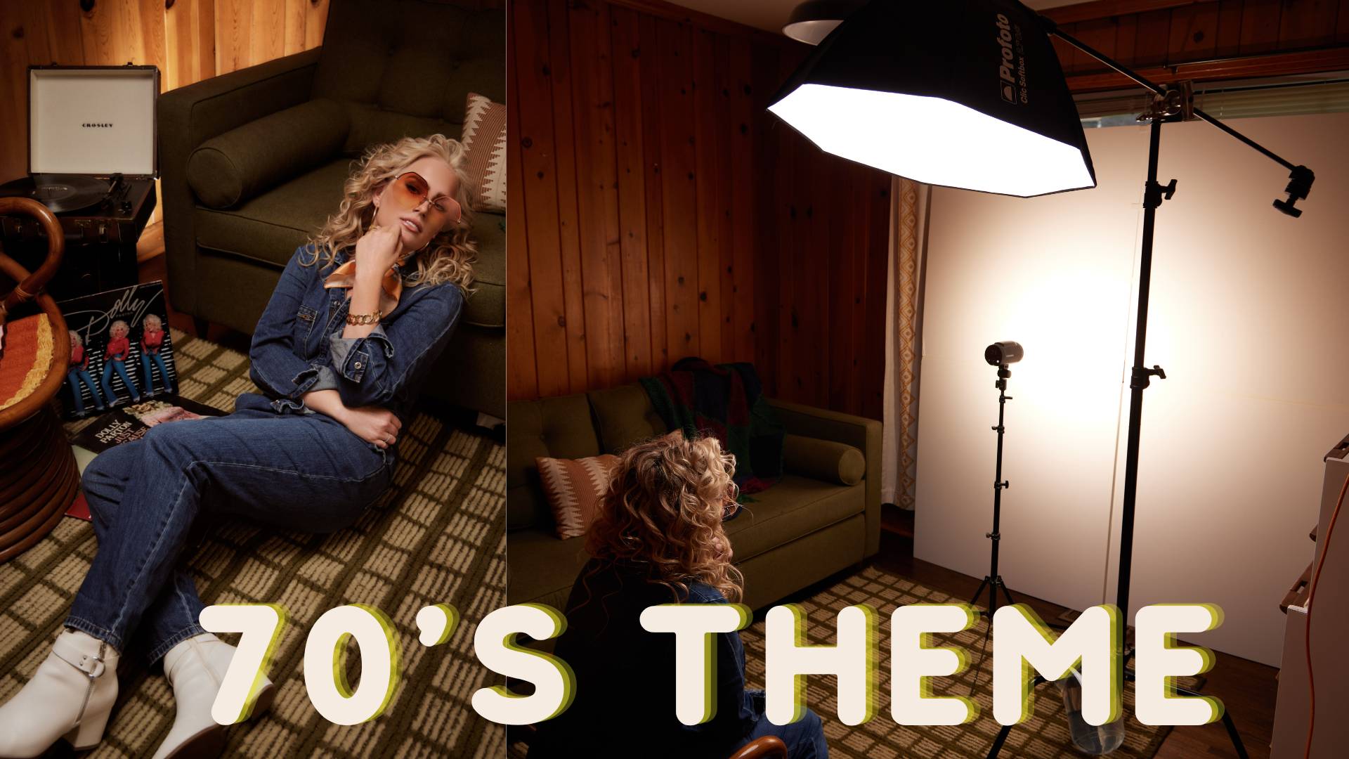 70s themed model photoshoot