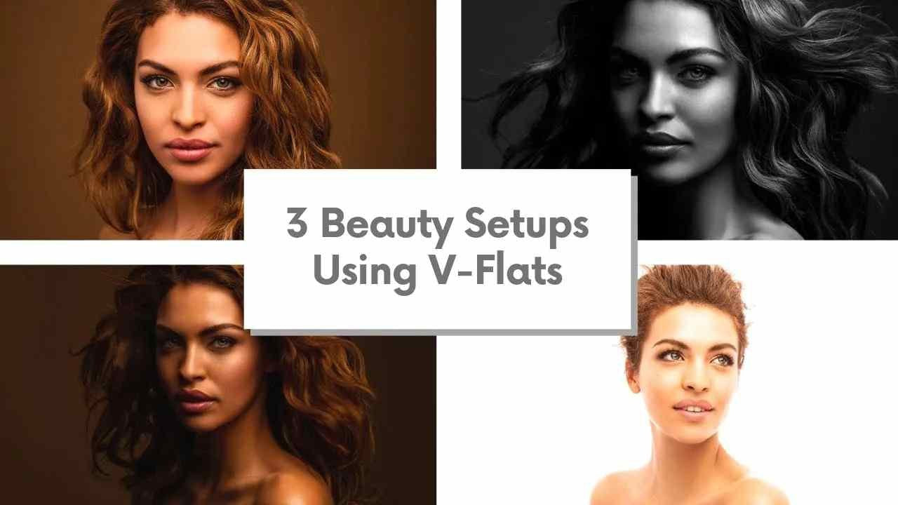 Beauty lighting setups for professional portrait photography.