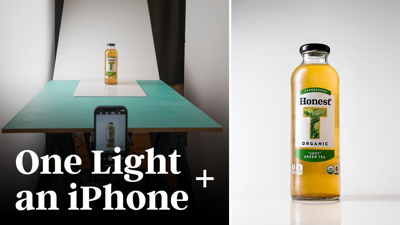 Bottle product photography lighting setup