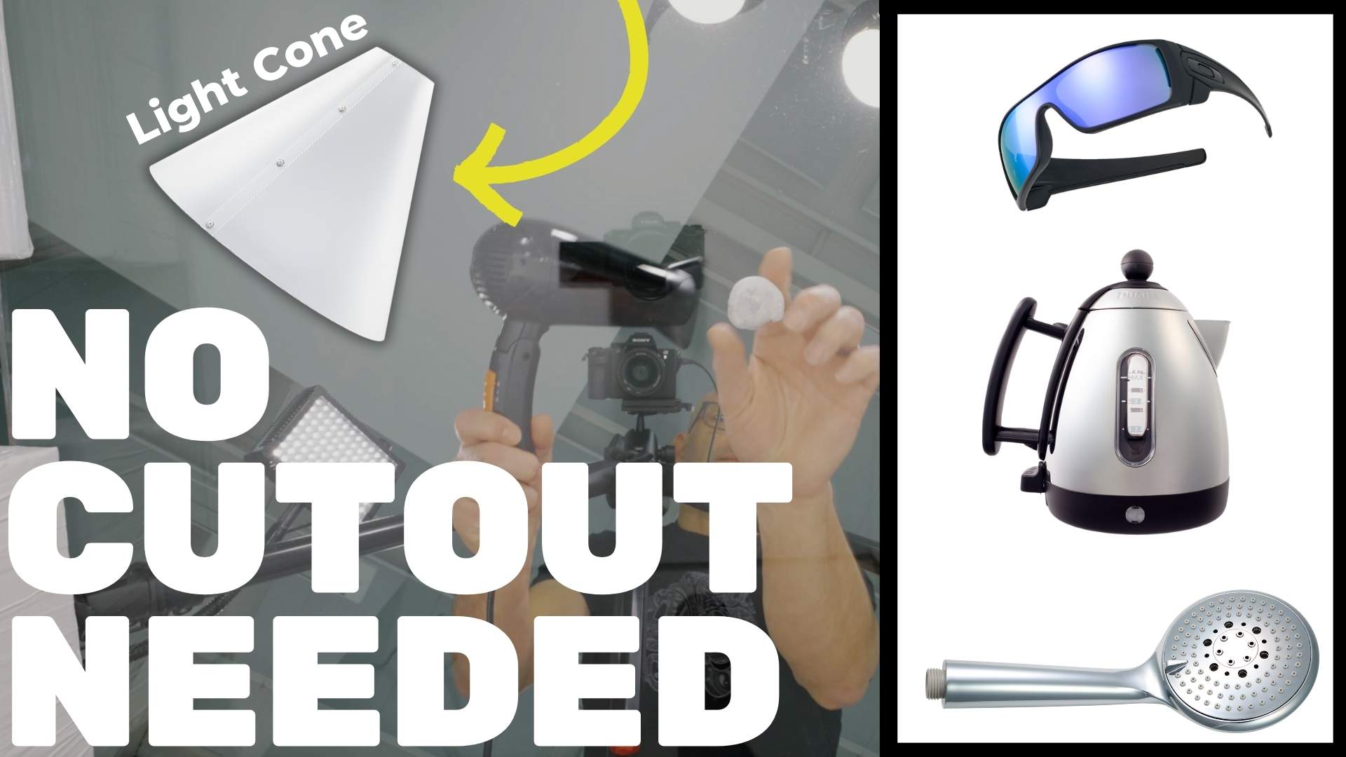 No cutout shots tutorial for pure white background product photography.