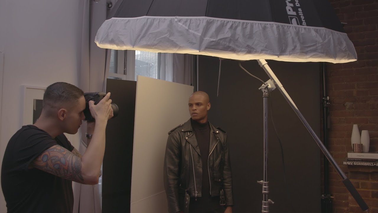 Photographer Jeff Rojas working in his studio.