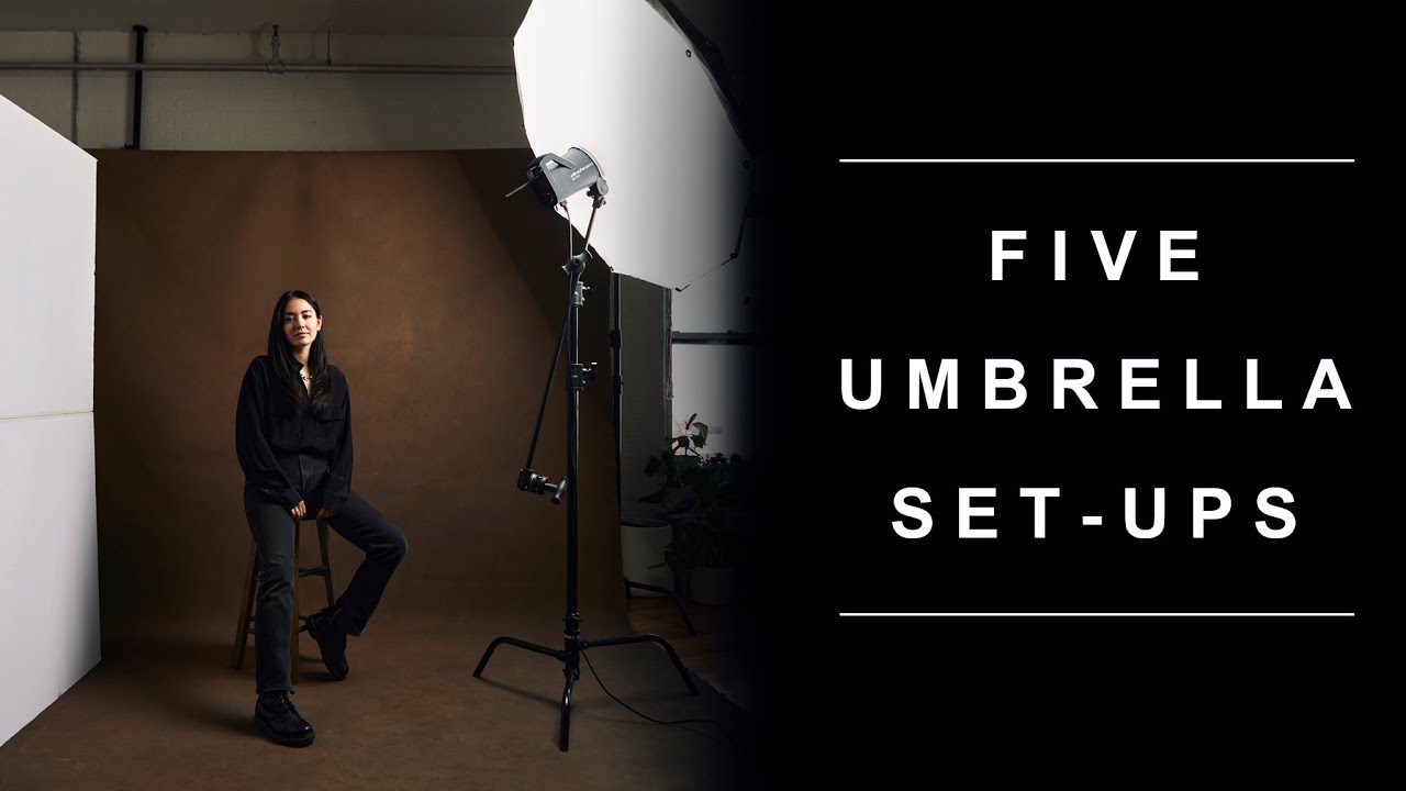 Emily Teague's lighting setups using only one umbrella.