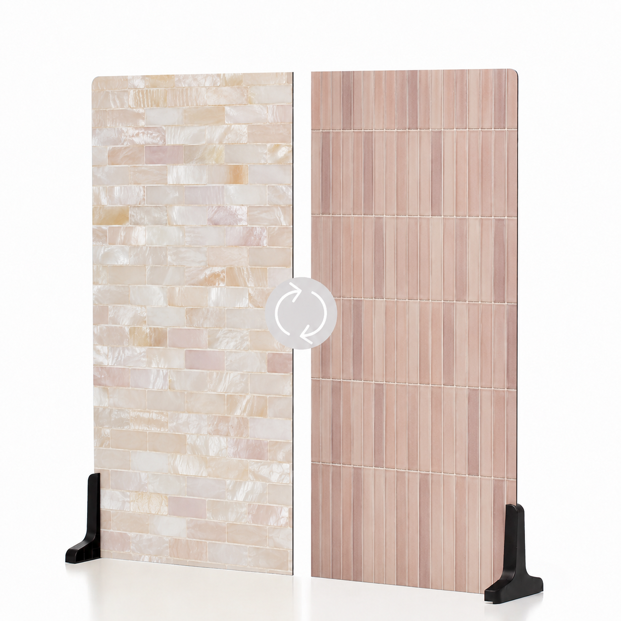Pearl Oyster Shell / Dusty Blush Tile