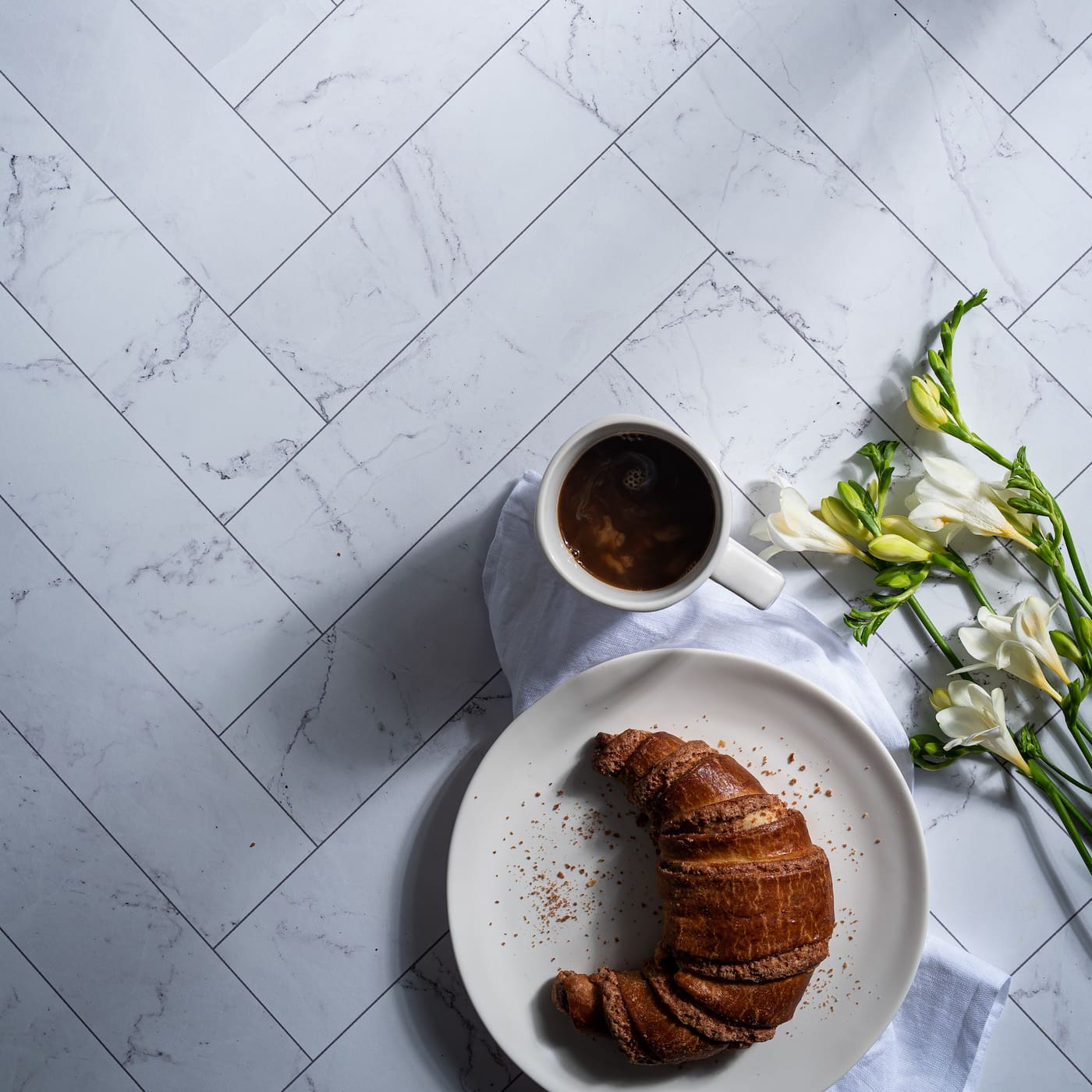 Zigzag Marble White/Zigzag Marble Black