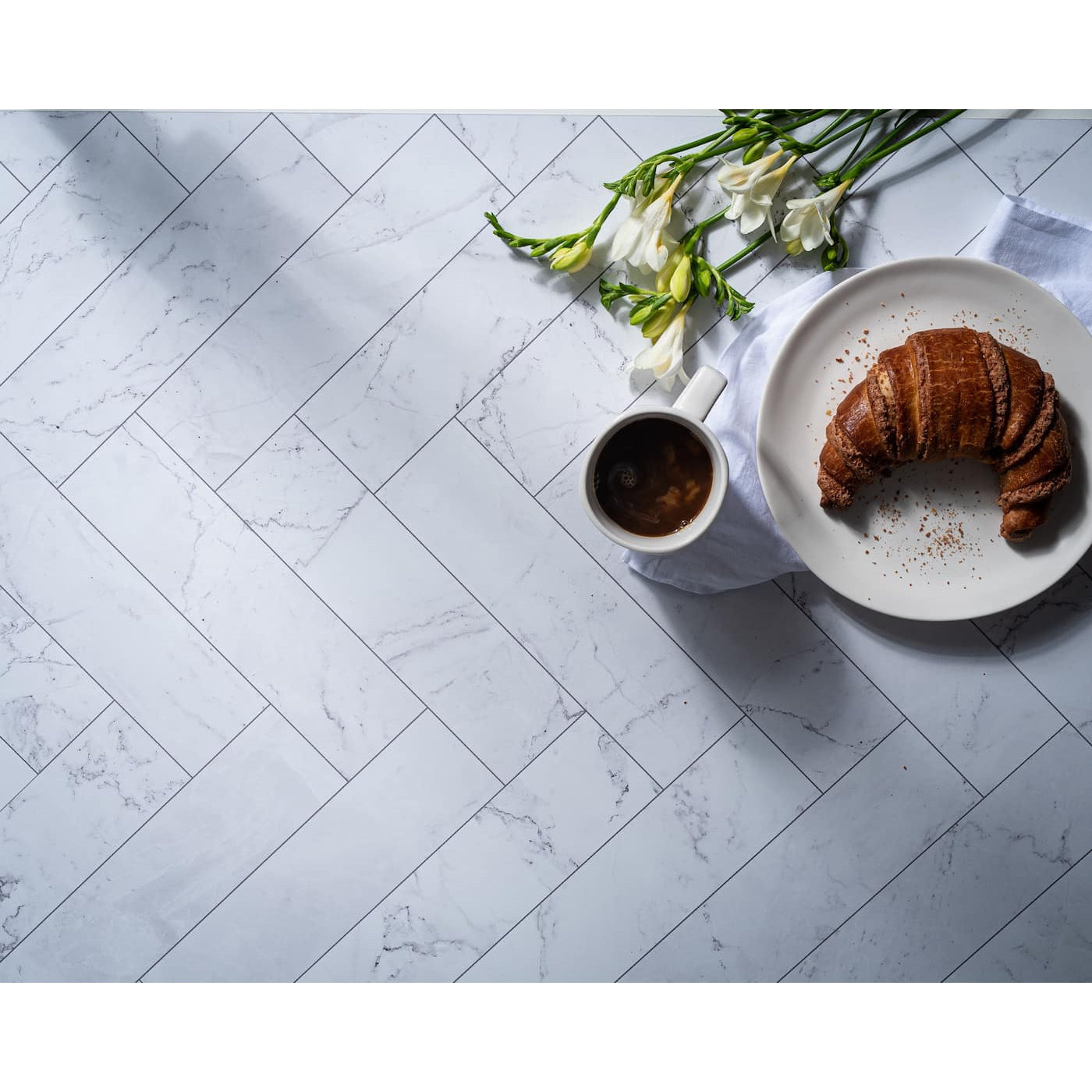 Zigzag Marble White/Zigzag Marble Black - XL