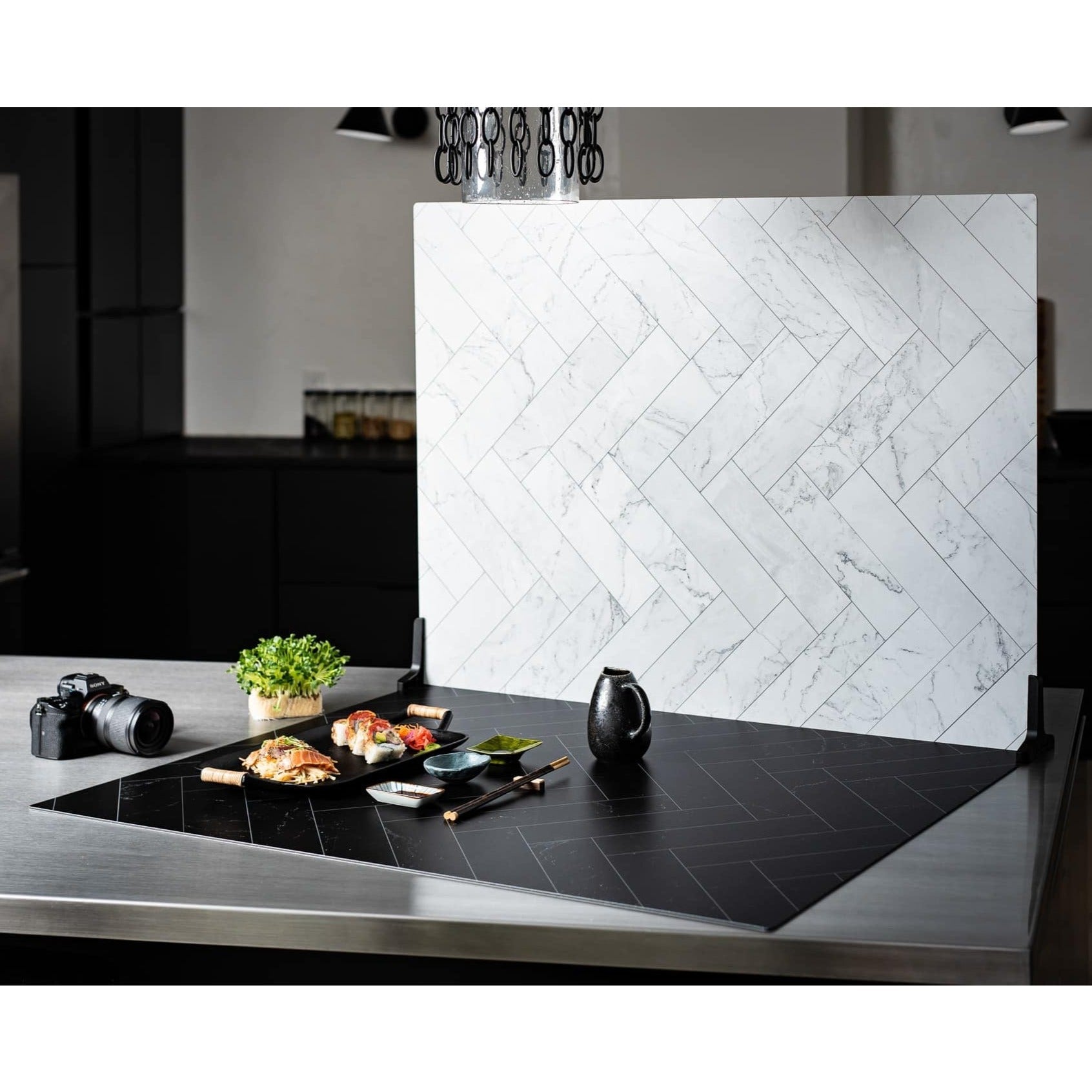 Zigzag Marble White/Zigzag Marble Black - XL