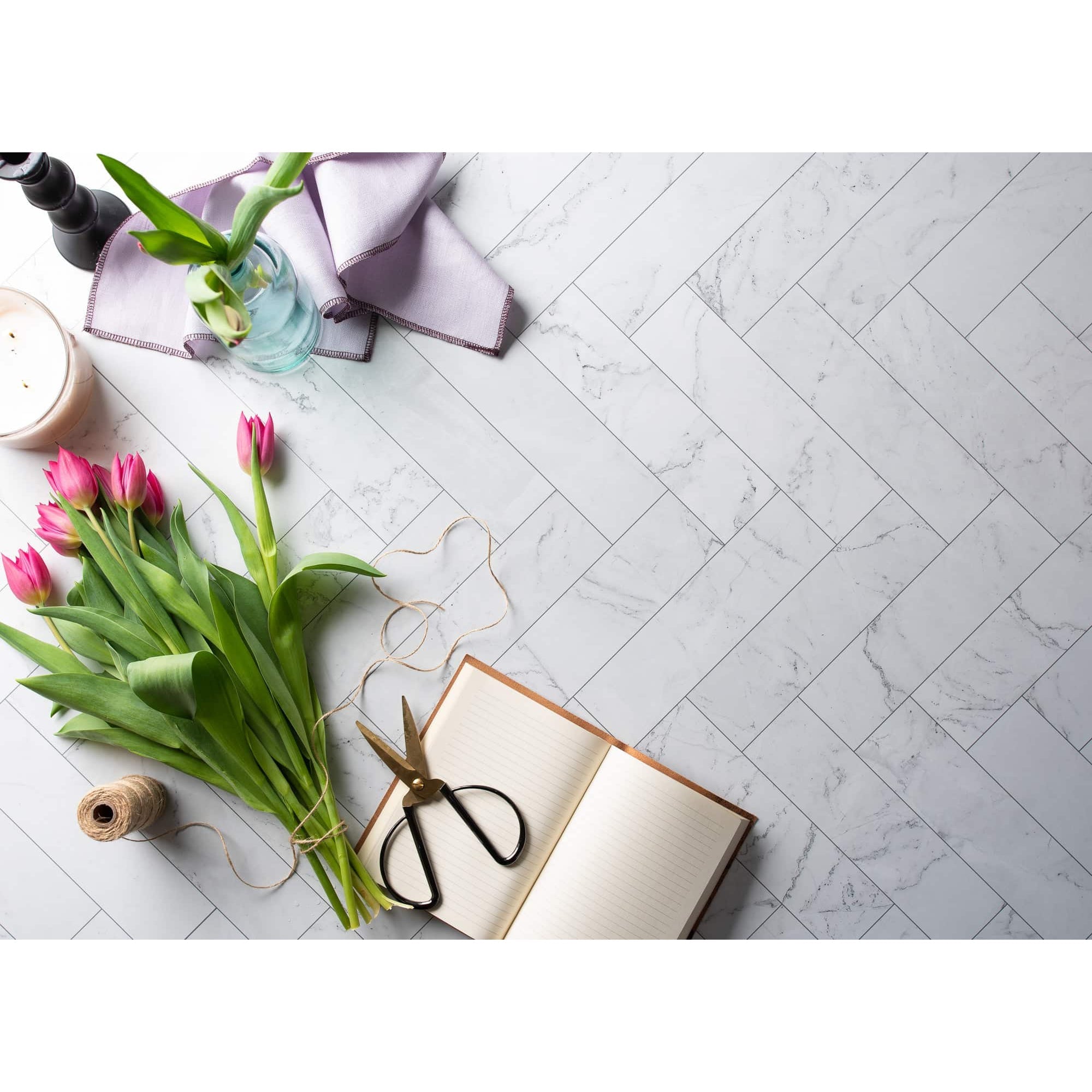 Zigzag Marble White/Zigzag Marble Black - XL