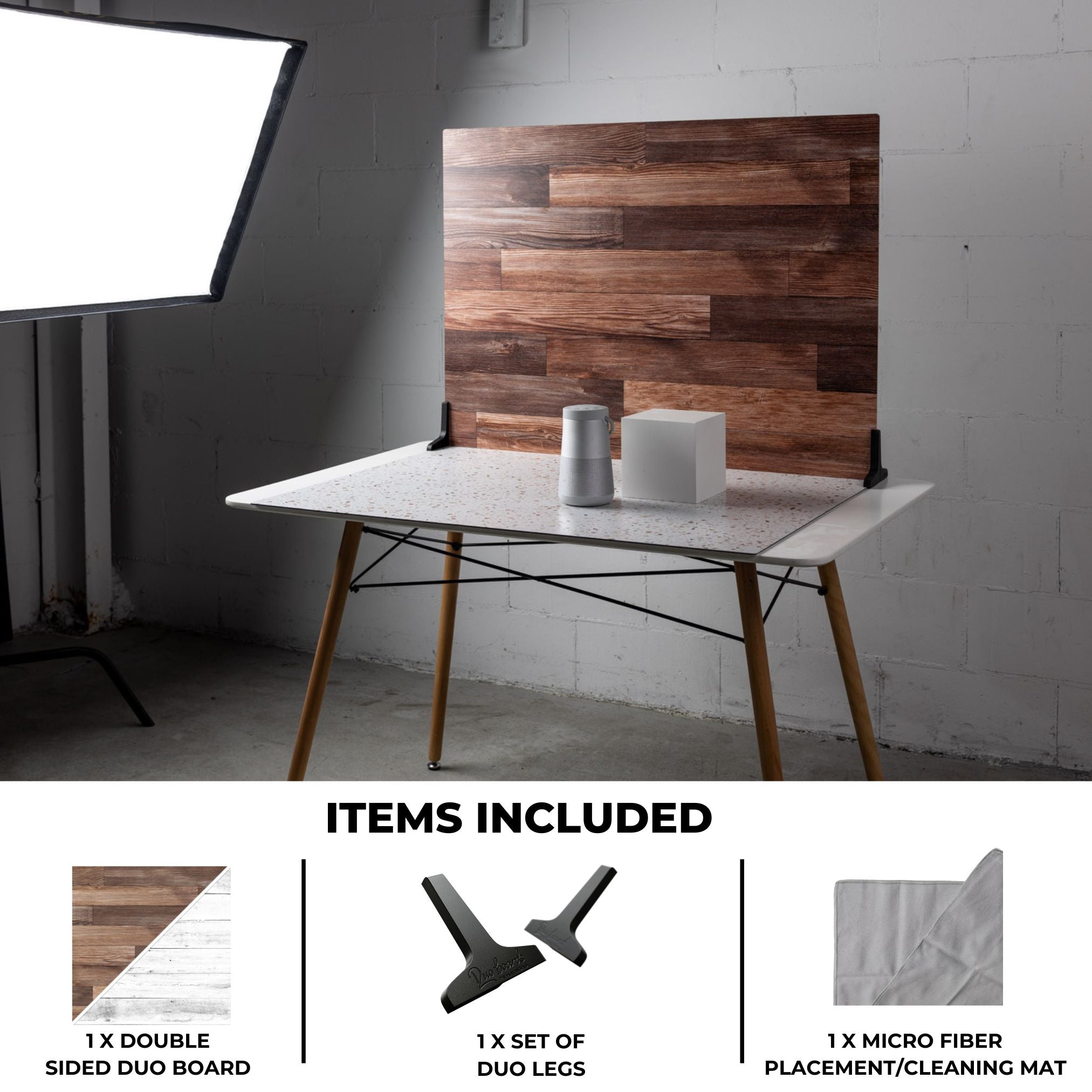 Whitewash/Hickory Planks - XL