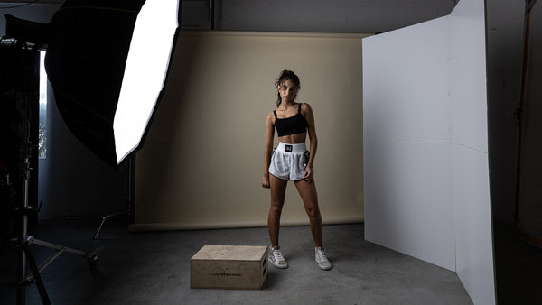 Photographing Model In Boxing Shorts Using 1 Large Light