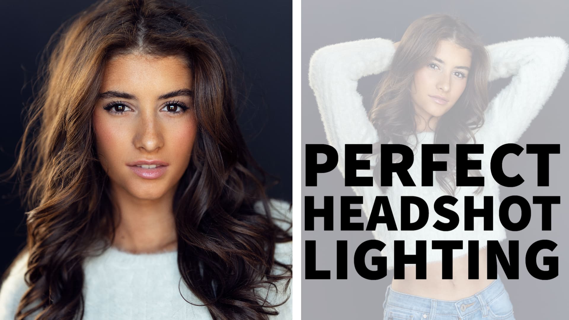 Perfect headshot lighting video tutorial.