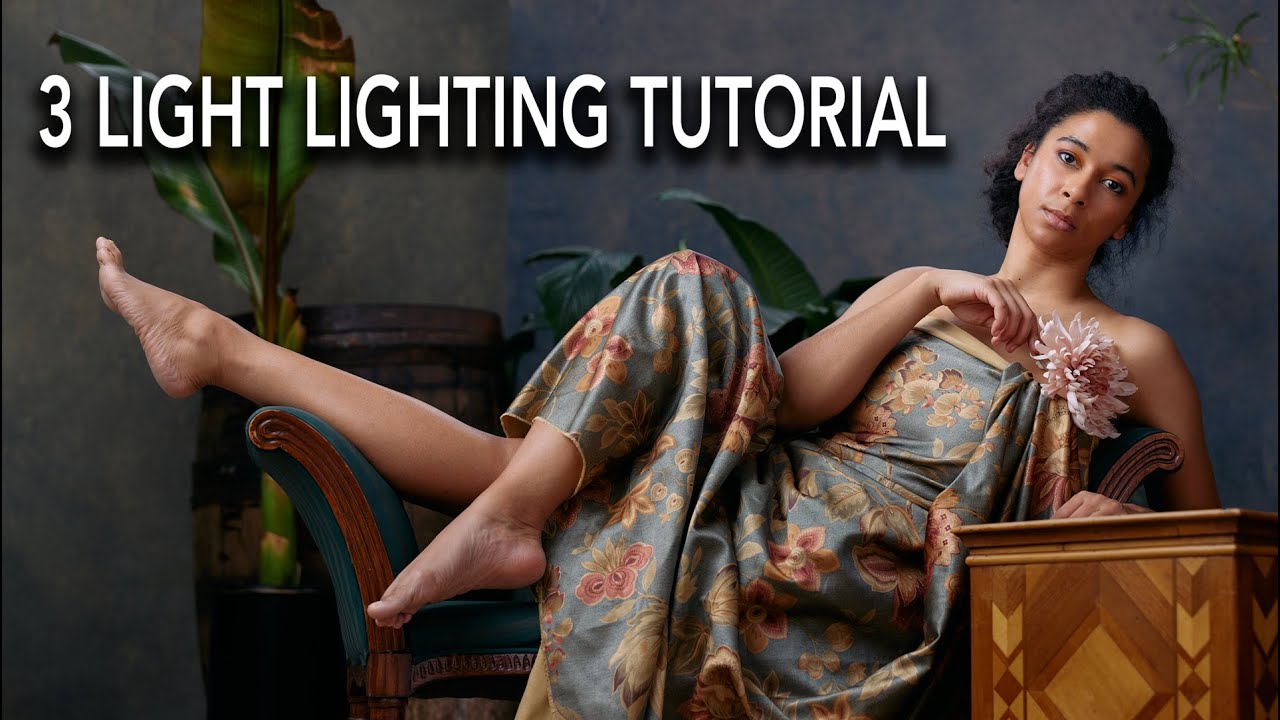 Photography tutorial of three-light setup for fashion shoot.