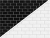 White Subway Tile/Ebony Subway Tile