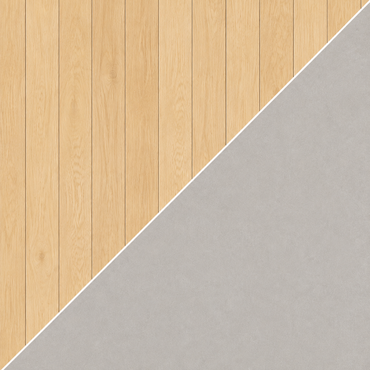 Natural White Oak / Soft Fog Concrete