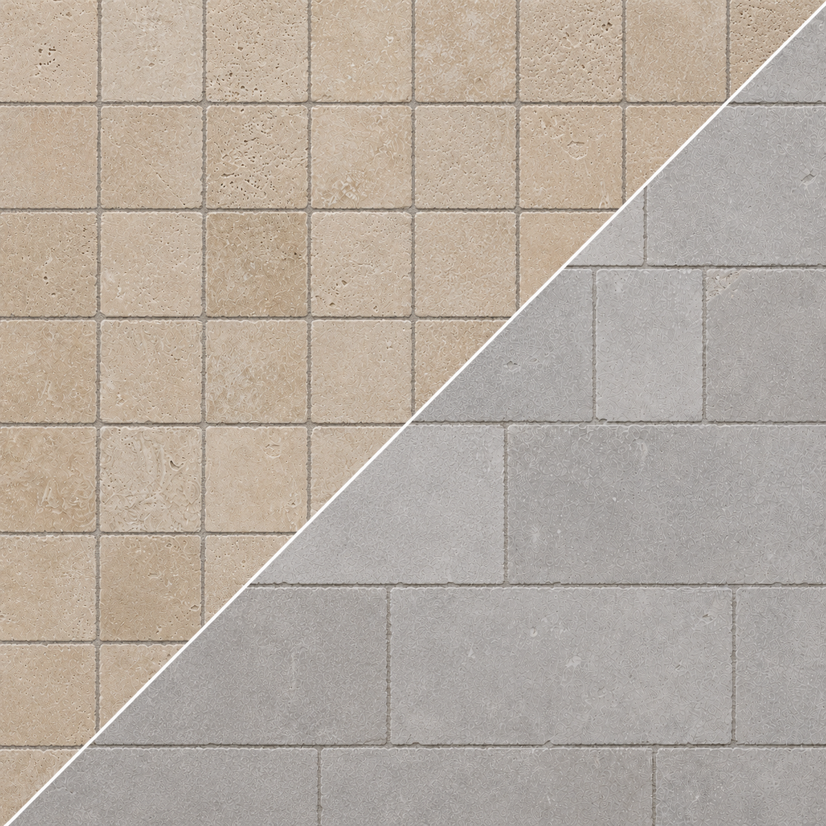 Antique Limestone Travertine / French Gray Limestone Ashlar