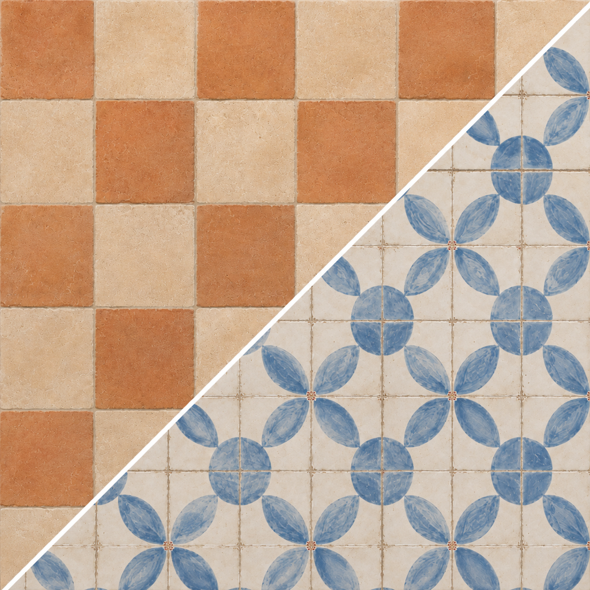 Italian Tuscan Checker / Spanish Andalusian Azulejo