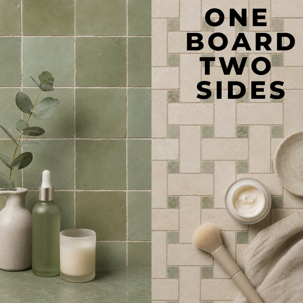 Mosaic Muted Sage / Mosaic Ivory & Sage