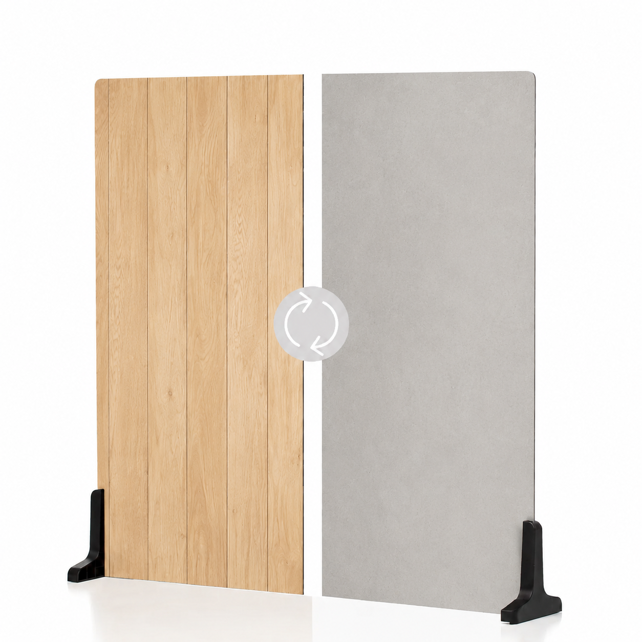 Natural White Oak / Soft Fog Concrete
