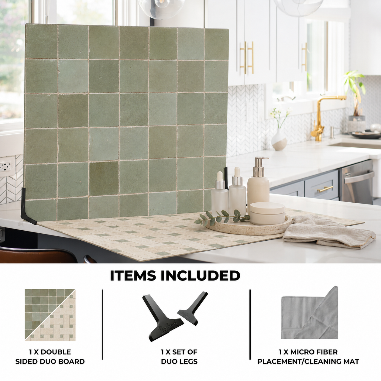 Mosaic Muted Sage / Mosaic Ivory & Sage - XL